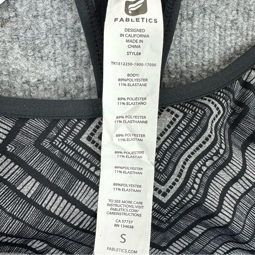 FABLETICS Tank Bra Sz S Norwalk Taos Print NWT Workout - Picture 9 of 11